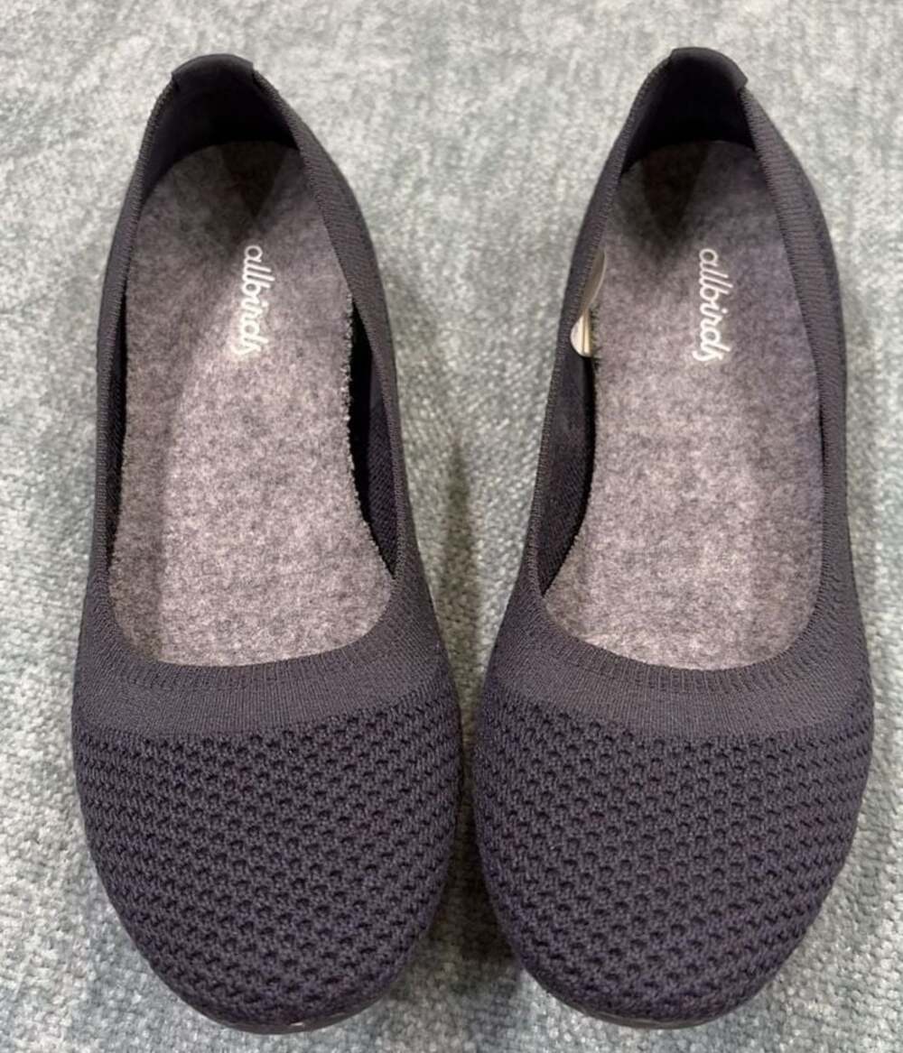 Allbirds Tree Breezers Women's Size 6 Charcoal Knit Ballet Flats